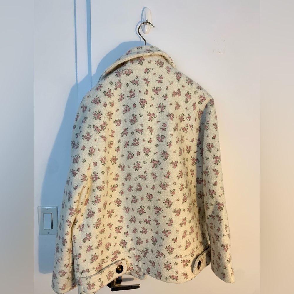 Sézane Leo wool blend coat little roses prairie NWT - Picture 8 of 11